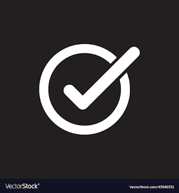 white check mark icon or logo