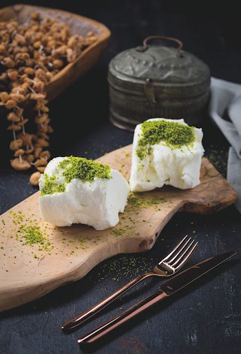 White Cheese With Green Toppings