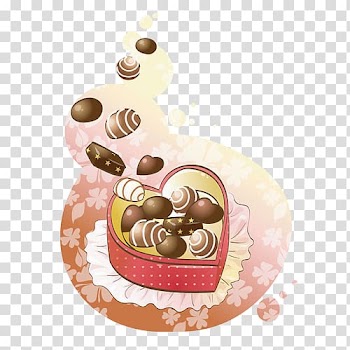 White chocolate , The chocolate in the gift box transparent background PNG clipart