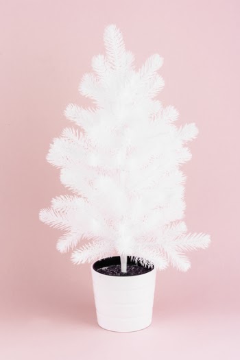 White Christmas Tree in White Pot