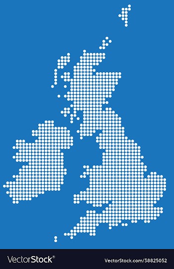 white circle map united kingdom and ireland