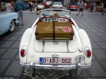 White Classic Mg Car