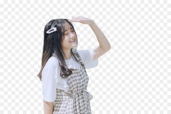white clothing shoulder arm long hair