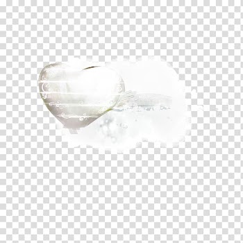 White cloud animated illustration, Heart, Crystal Heart transparent background PNG clipart