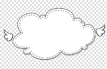 White cloud illustration, Speech balloon Bubble, Cartoon clouds painted border transparent background PNG clipart