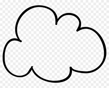 White Cloud Outline Clip Art - Sketch Images Of Cloud