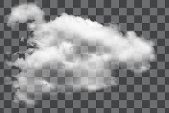 White cloud PNG transparent, no background