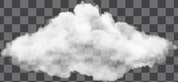 White cloud PNG transparent, no background