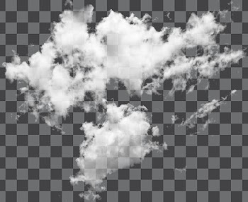White cloud PNG transparent, no background