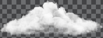 White cloud PNG transparent, no background