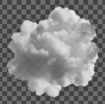 White cloud PNG transparent, no background