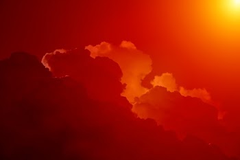 White Clouds Under Orange Sky during Daytime