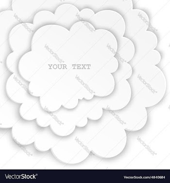 White clouds vector image