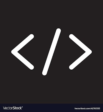white code line art icon