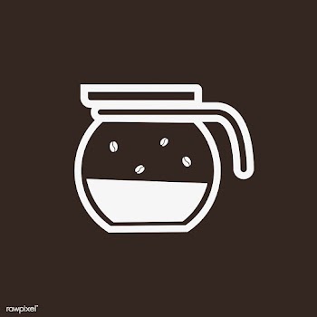 White coffee pot logo vector | Free stock vector - 503401