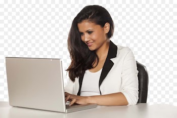 White Collar Laptop Web design - Operating a laptop white-collar beauty 