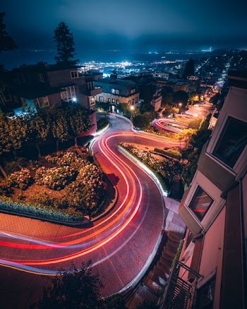 white concrete building during night time
