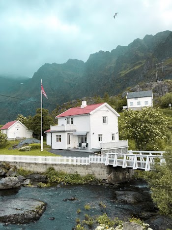 White Concrete Building Near River