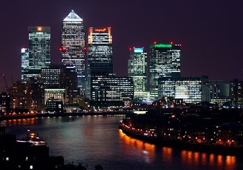 White Concrete Building With Lights