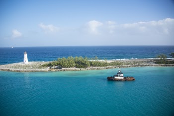 White Concrete House on the Island