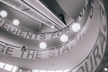 White Concrete Spiral Stairs