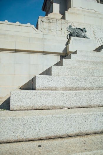 White Concrete Stair