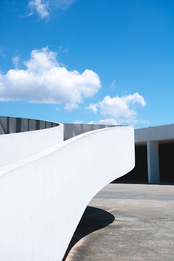 White Concrete Stairs