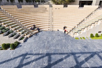 White Concrete Steps