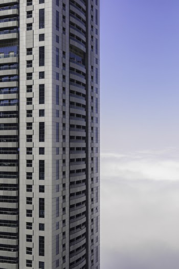 White Concrete Storage Building