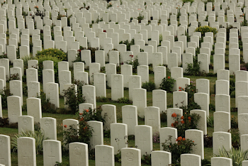 White Concrete Tombstones