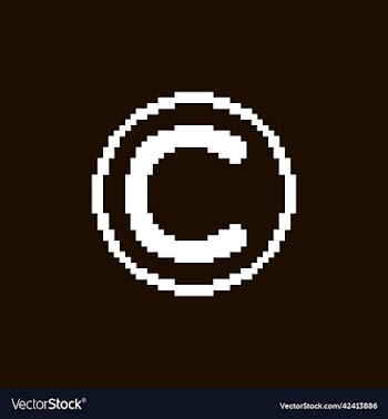 white copyright symbol