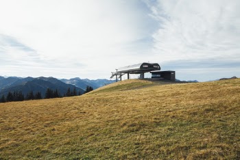 White Cottage on Top of Hill