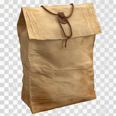 White Craft Paper Bag PNG for Creative Projects