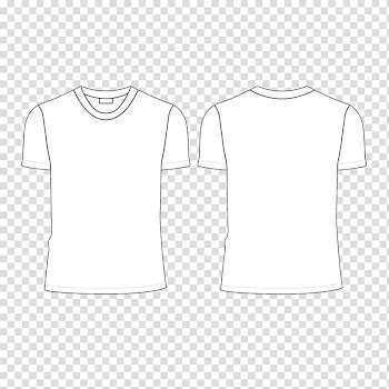 White crew-neck t-shirt , T-shirt White Collar Neck, White t-shirt material transparent background PNG clipart