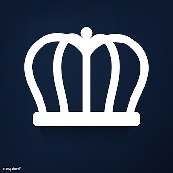 White crown on navy blue vector | Free stock vector - 489060
