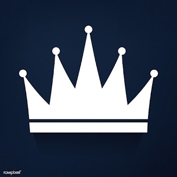 White crown on navy blue vector | Free stock vector - 489061