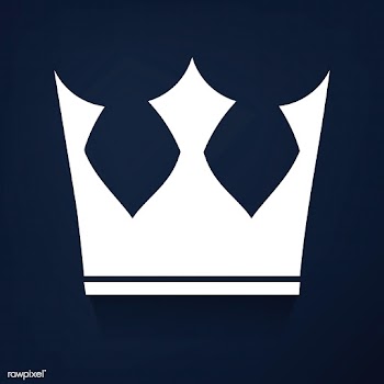 White crown on navy blue vector | Free stock vector - 489073