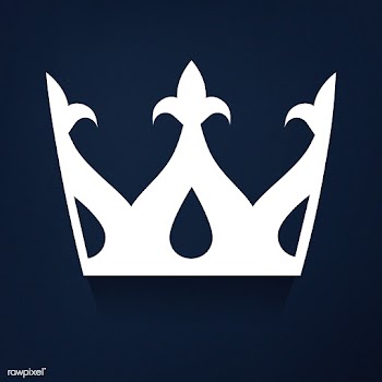 White crown on navy blue vector | Free stock vector - 489076