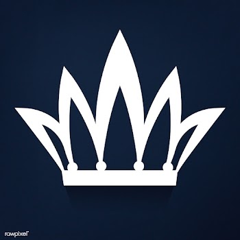 White crown on navy blue vector | Free stock vector - 489108