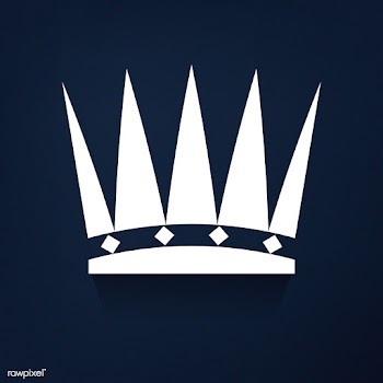 White crown on navy blue vector | Free stock vector - 489134
