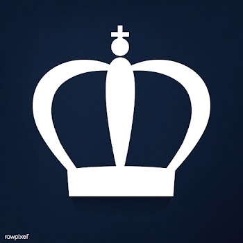White crown on navy blue vector | Free stock vector - 489141