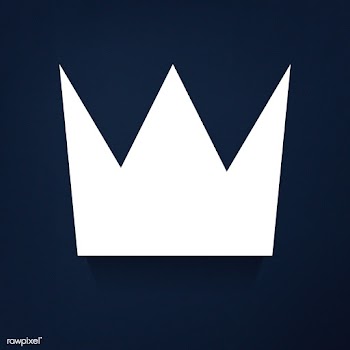 White crown on navy blue vector | Free stock vector - 489143