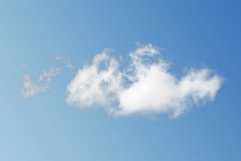 White cumulus cloud background, blue | Free PSD - rawpixel