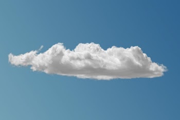 White cumulus cloud background, blue | Free PSD - rawpixel
