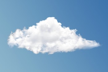 White cumulus cloud background, blue | Free PSD - rawpixel