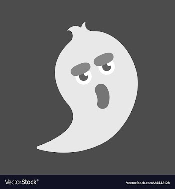 White cute ghost vector image