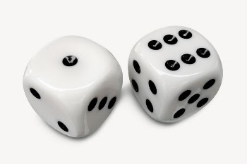 White dice collage element psd | Free PSD - rawpixel