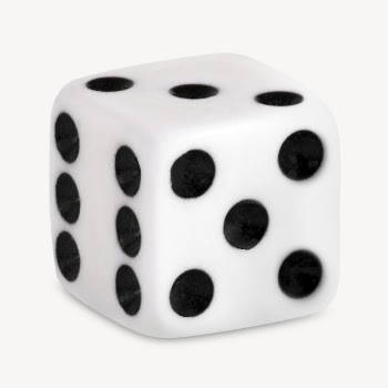 White dice collage element psd | Free PSD - rawpixel
