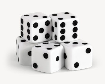 White dices collage element psd | Free PSD - rawpixel