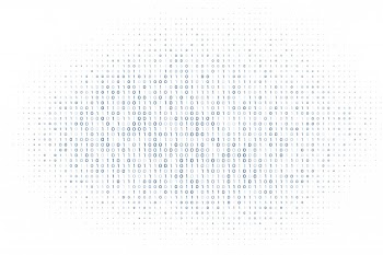 White digital matrix of binary code numbers background Free Vector